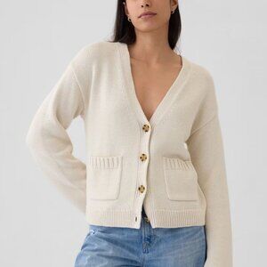 GAP Cream Pocket Cardigan